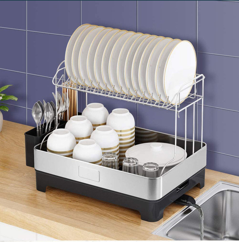 Kệ chén dĩa 2 tầng Cao Cấp Kitchen Dish Rack