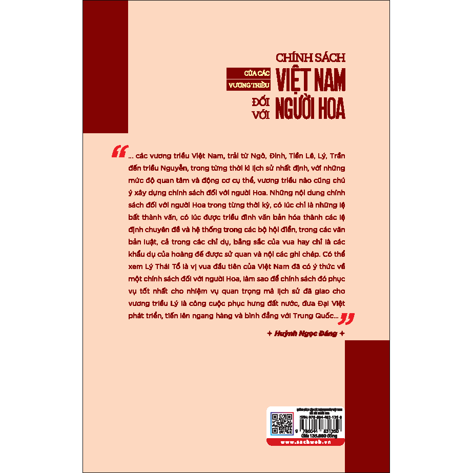 Chính sách của các vương triều Việt Nam đối với người Hoa (Tái bản có bổ sung 2024)