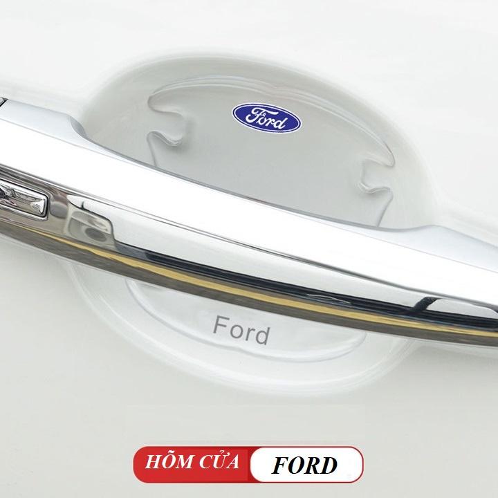 Combo 8 miếng decal hõm cửa , ốp tay cầm ô tô bằng TPU, chống xước và chống va đập