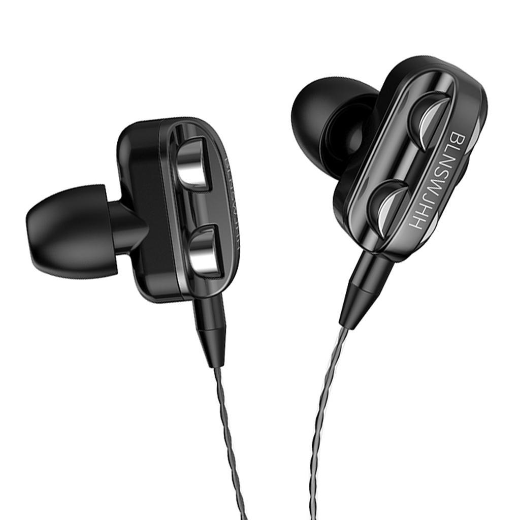 Single Speaker 1.2M Wired 3.5MM Earphone Earbuds HiFi Stereo Headset Black