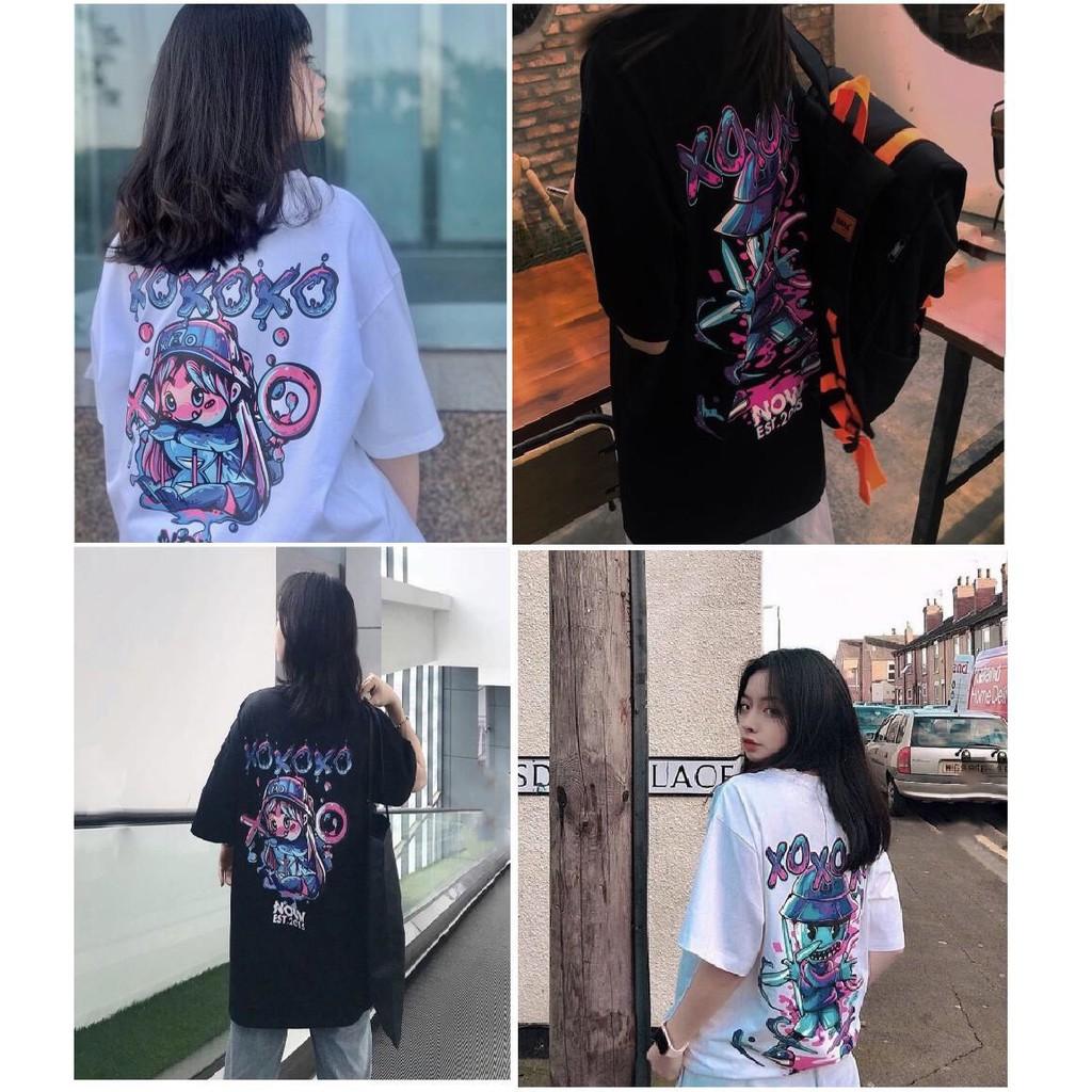 Áo Thun Nam Nữ XO Freesize, Thun mặc thoải mái, Áo thun UNISEX Form Rộng FreeSize, Áo thun nam nữ mặc , formn rộng chất cotton dày mịn