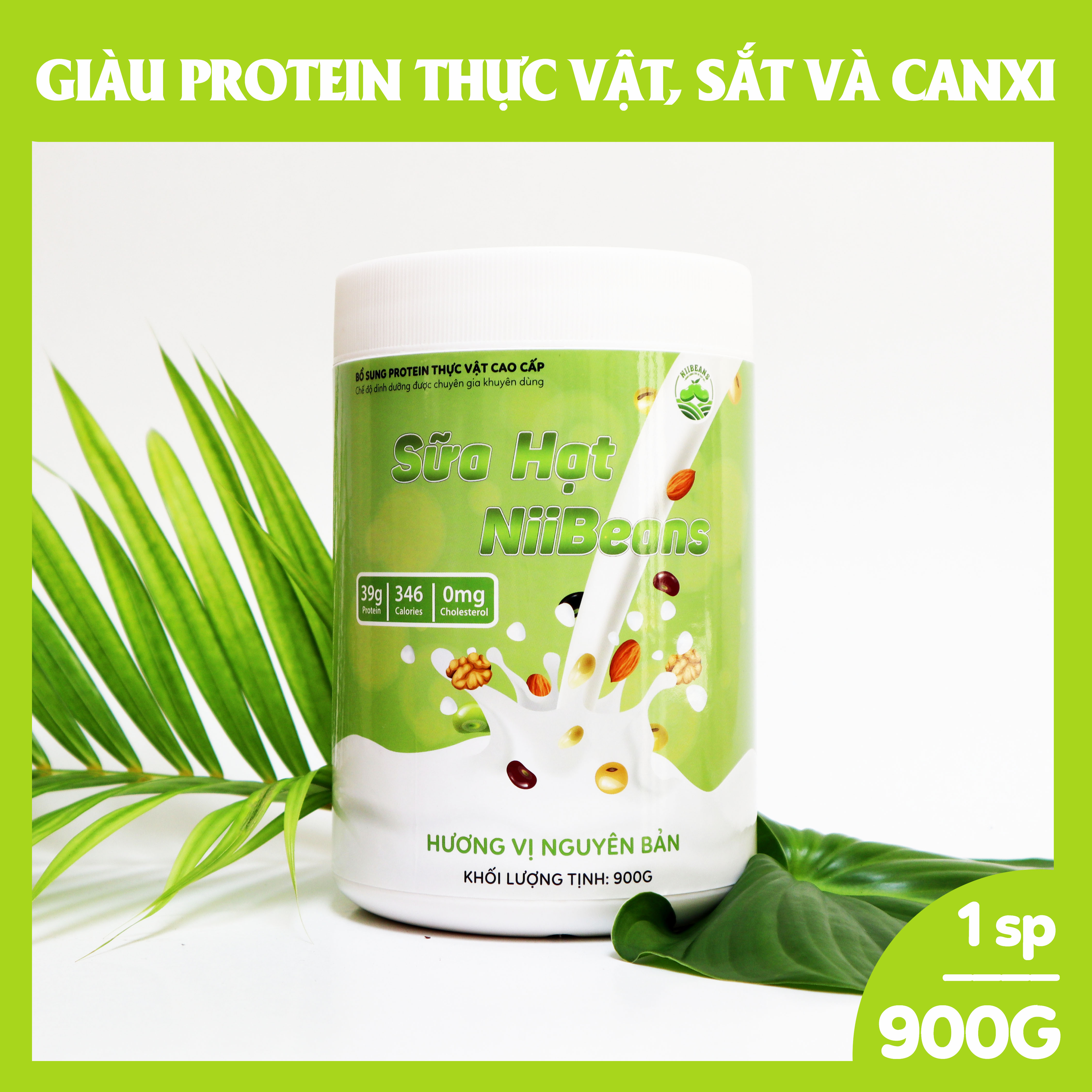 Sữa hạt NiiBeans Tăng cân Hương vị Nguyên bản 900G