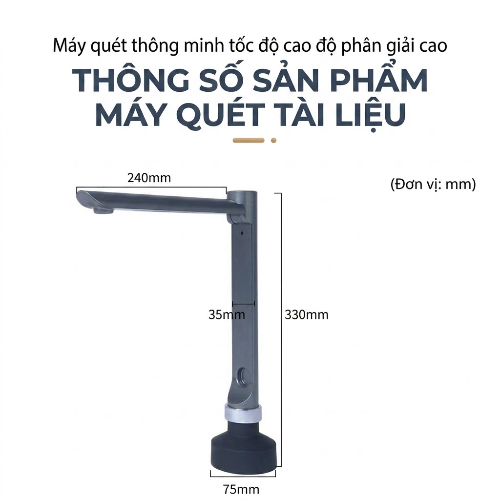 Máy Scan Màu, Scan Tài Liệu A4/A5/A6/A7 JS500 - Hàng Nhập Khẩu