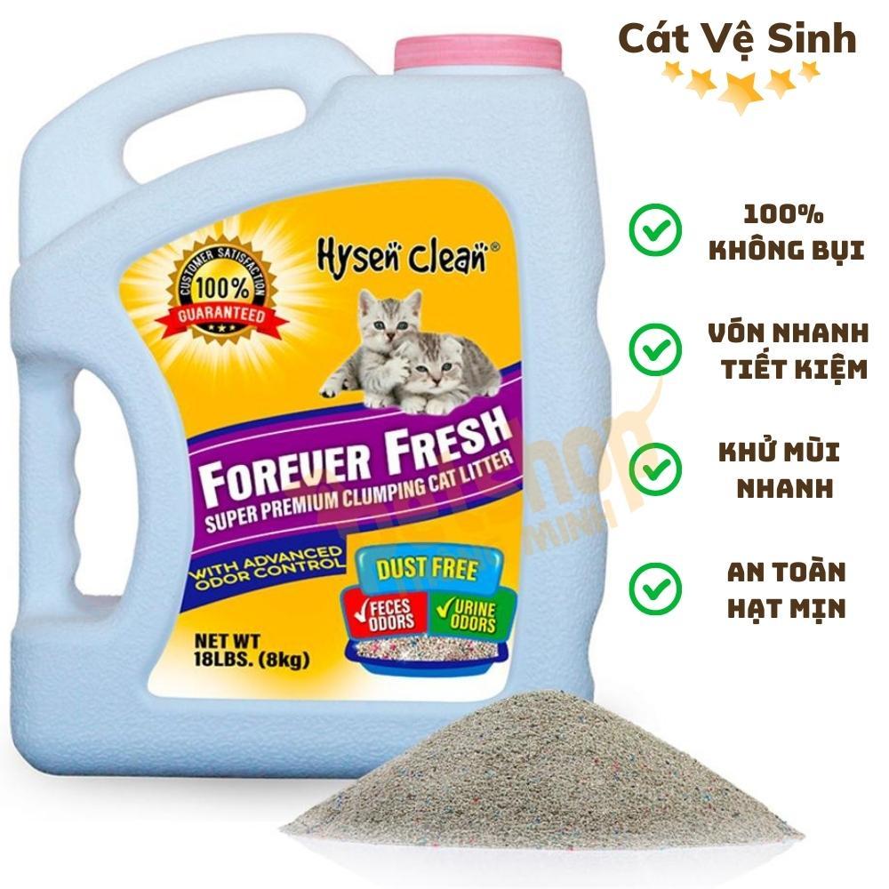 Cát Mèo Cát Vệ Sinh Cho Mèo Cao Cấp Không Bụi Hysen Clean 8KG