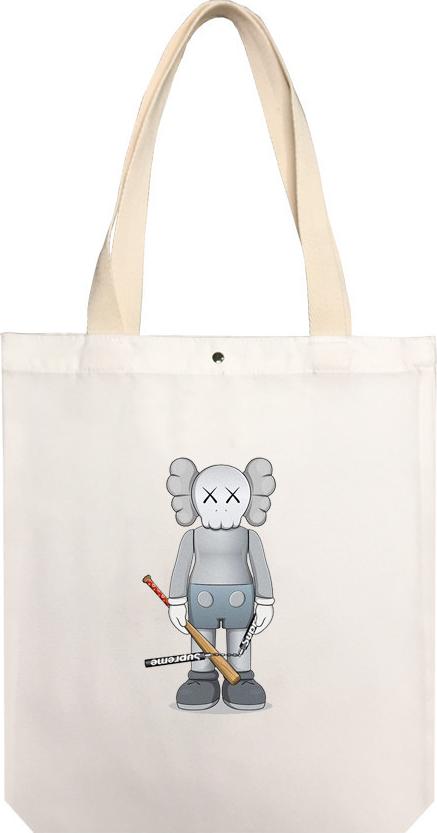 Túi Tote Vải Kiểu Basic In Hình Kaws Toys A96