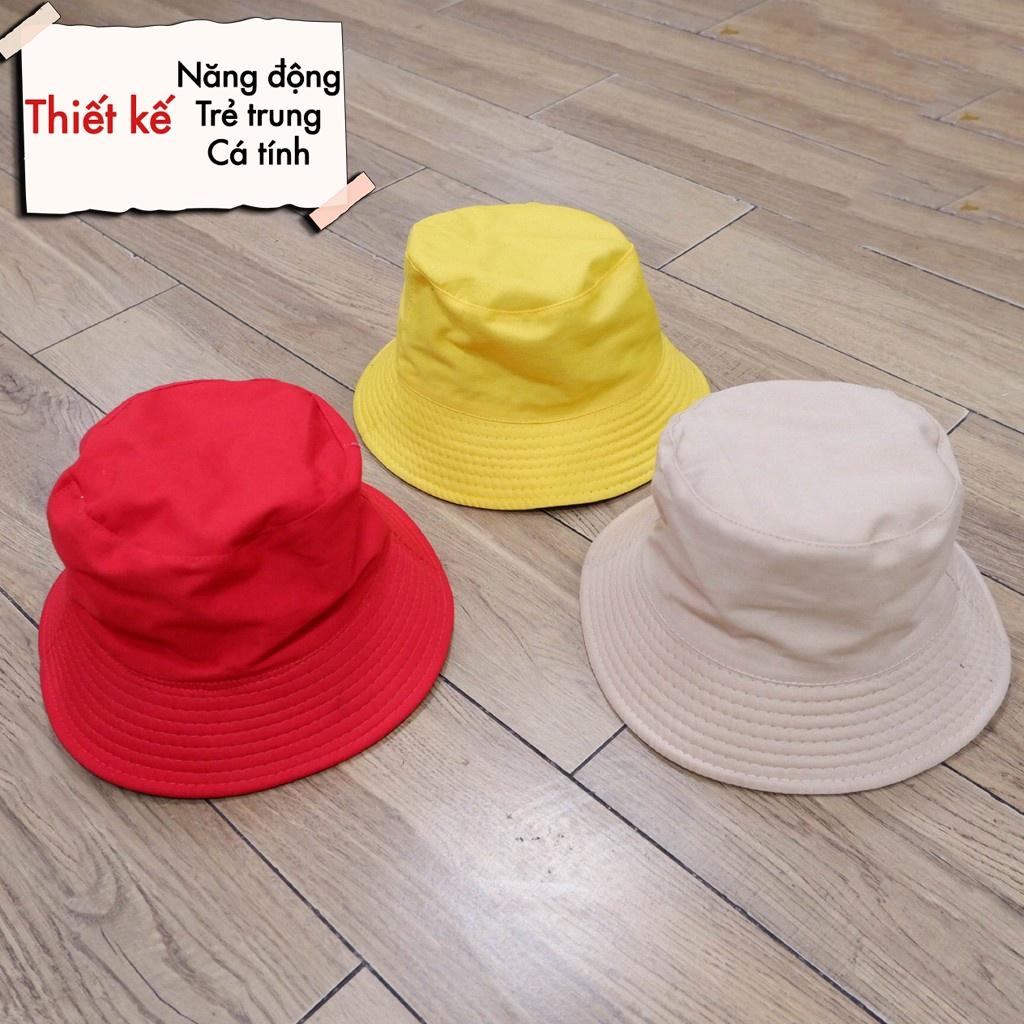 Mũ bucket nhiều màu Beeblanc vành nón tai bèo tròn 2 mặt thời trang phong cách unisex nam nữ