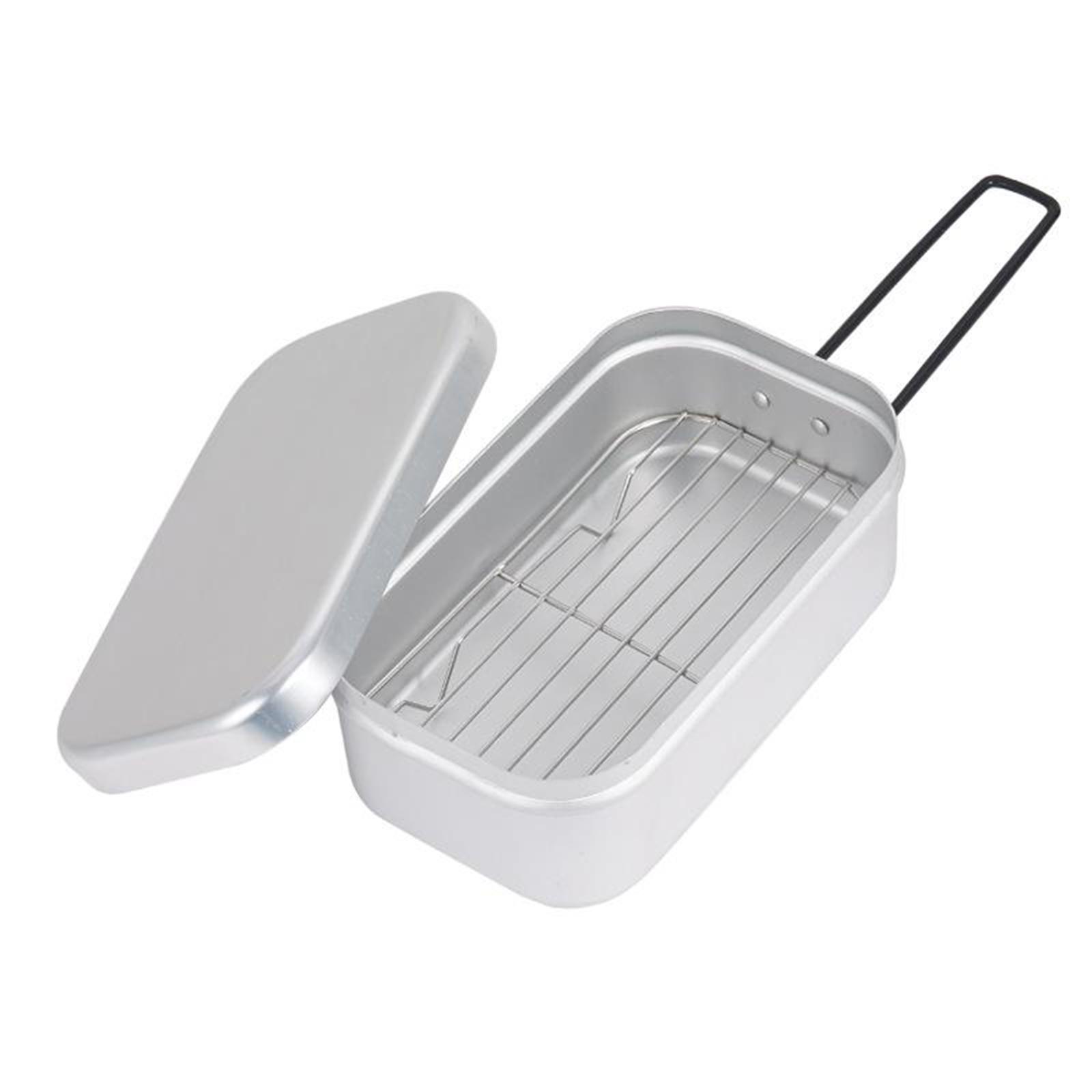 Bento Lunch Box Steaming Rack Foldable Handle Food Container Hiking Cookware