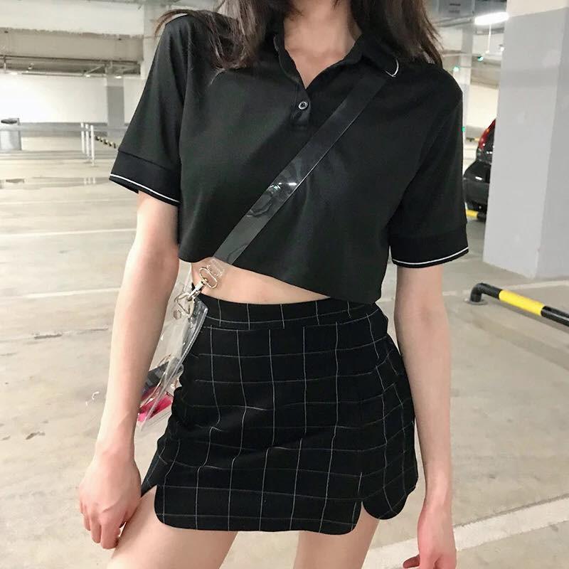 Áo Croptop Đen (Sỉ 35k)