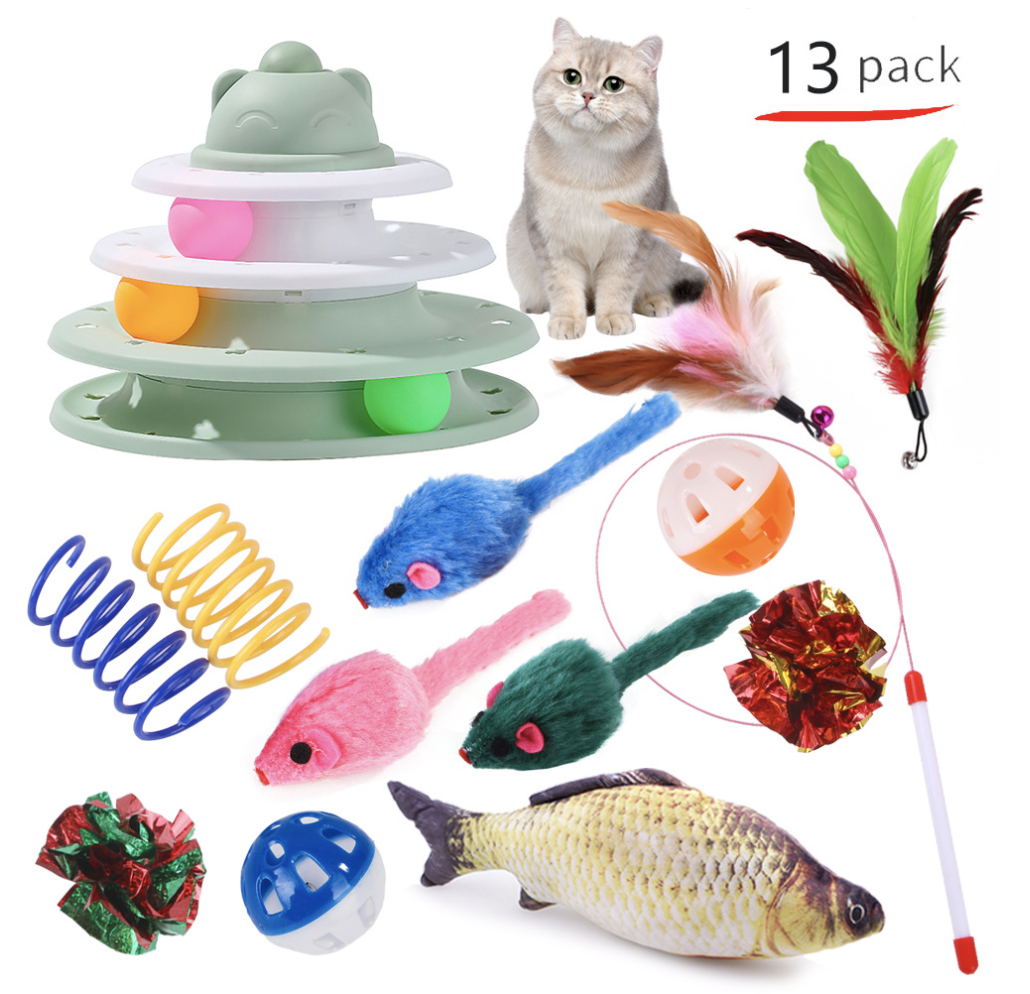 Bộ đồ choi 13 món cho mèo - Genyo pet toy combo 13