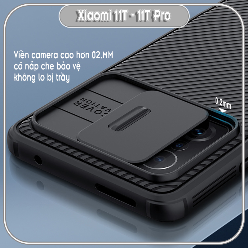 Ốp lưng cho Xiaomi 11T - 11T Pro Nillkin CamShield che camera - Hàng Nhập Khẩu