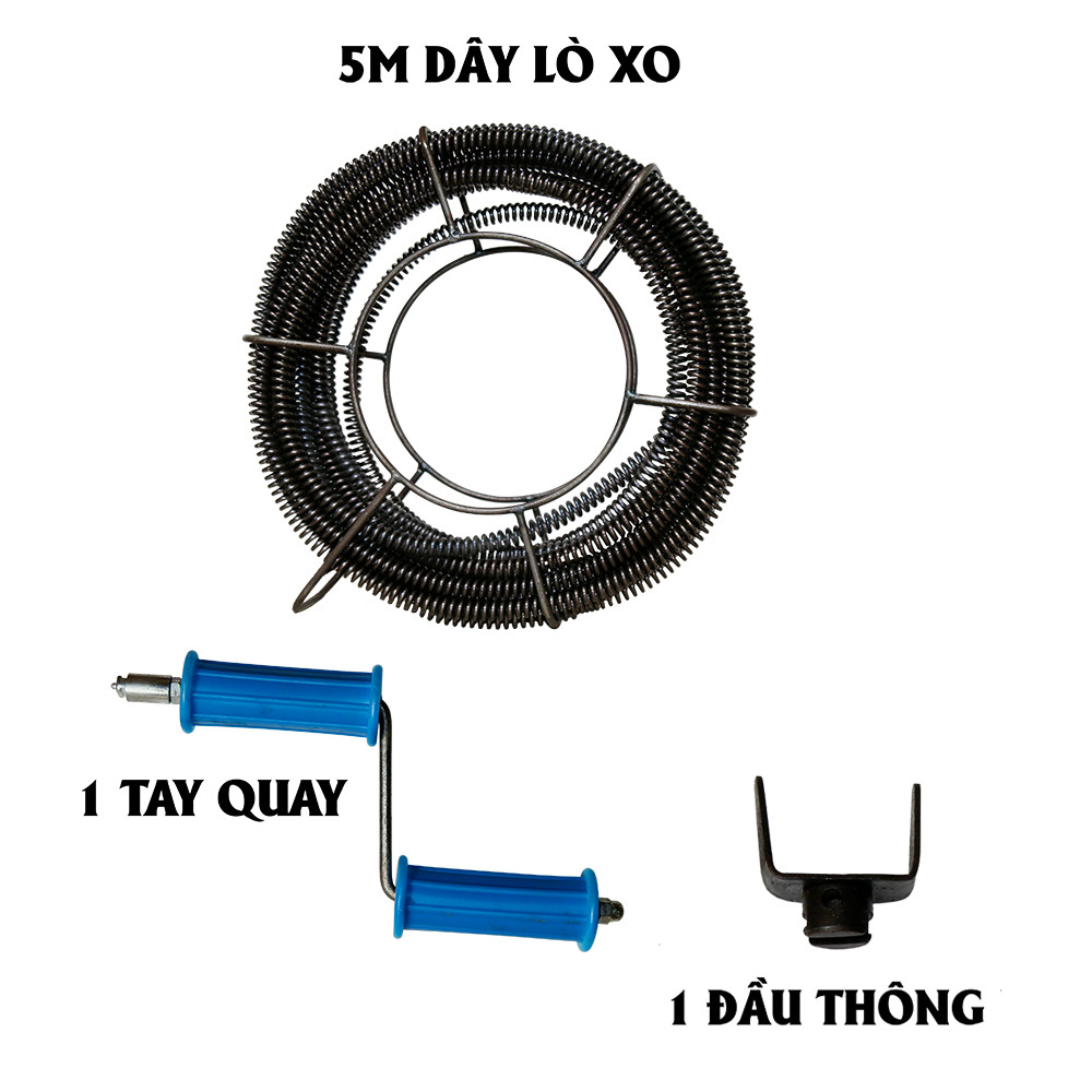 Dây thông tắc lò xo tay quay 3A M4