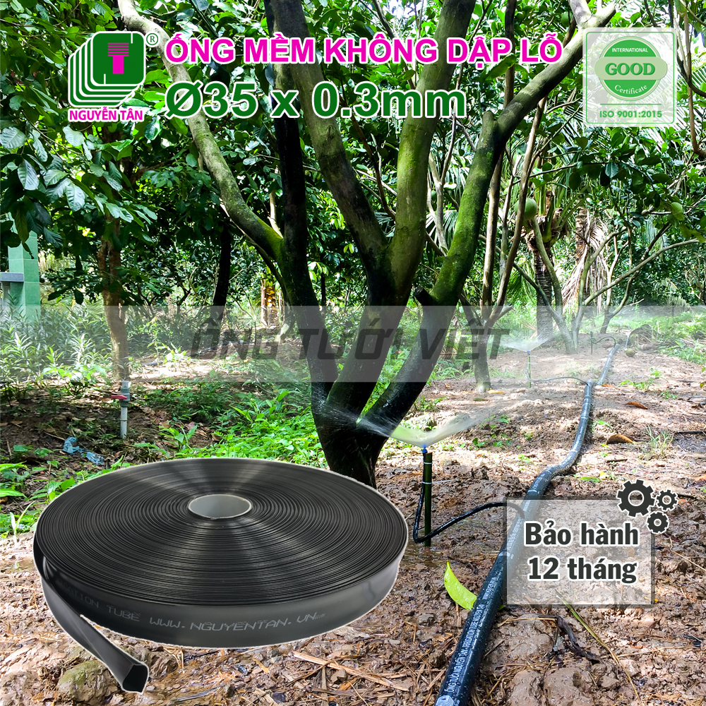 200m Ống dây tưới mềm Nguyễn Tân phi 35 - Không đục lỗ | Ống mềm sử dụng trong hệ thống tưới nông nghiệp