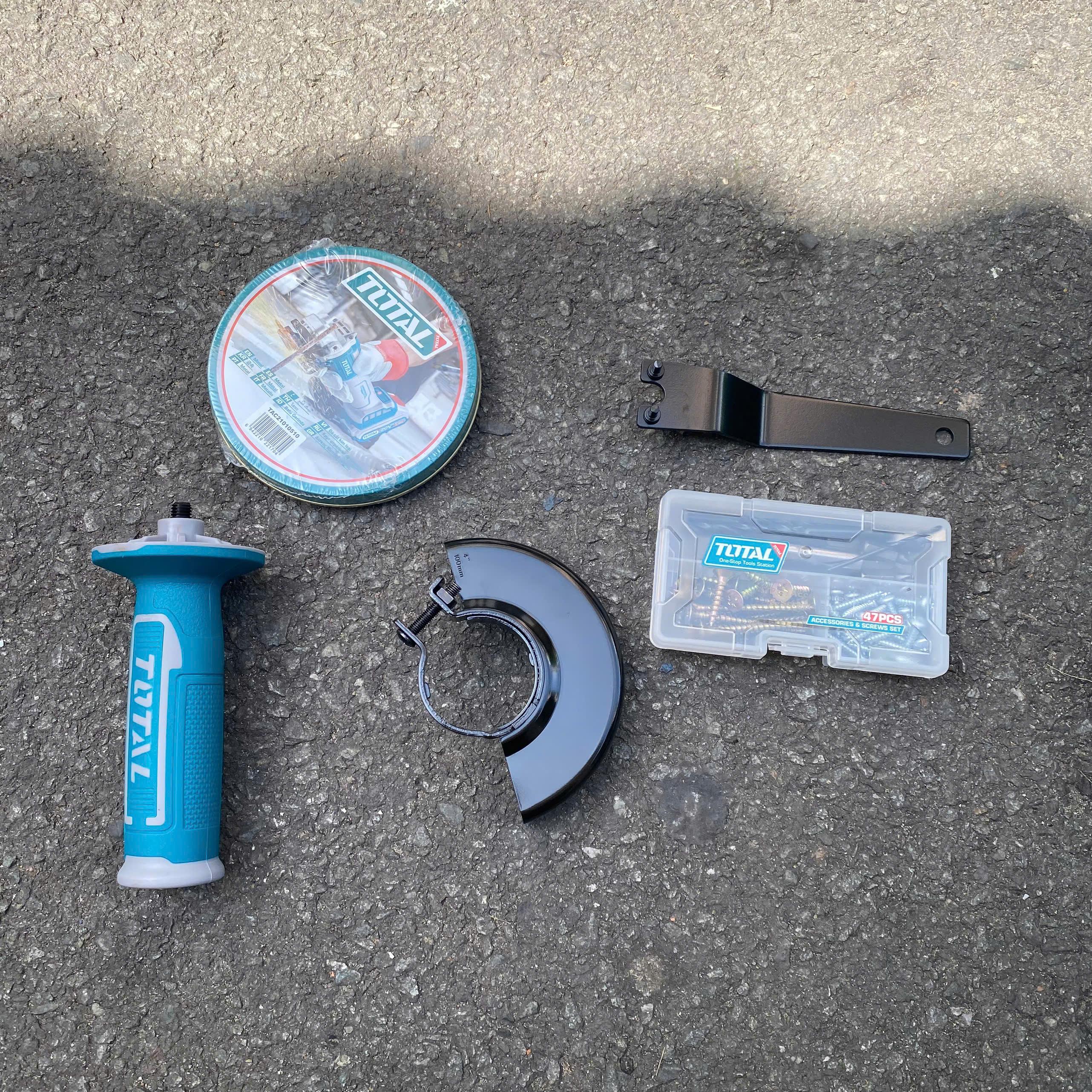 BỘ COMBO MÁY MÀI GÓC TAGLI2110 4 &amp; MÁY KHOAN BÚA TIDLI20602 KHÔNG CHỔI THAN DÙNG PIN 20V TOTAL TCKLI2027310 - HÀNG CHÍNH HÃNG