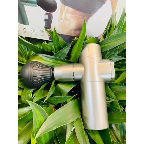 Máy (Súng) Massage cầm tay - súng mát xa trị nhức mỏi vai gáy, giảm căng cơ nhiều cấp độ , pin sạc - MÀU BẠC