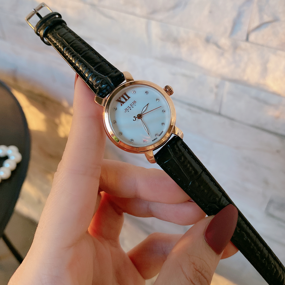 Đồng Hồ Nữ Julius Hàn Quốc Dây Da JA945