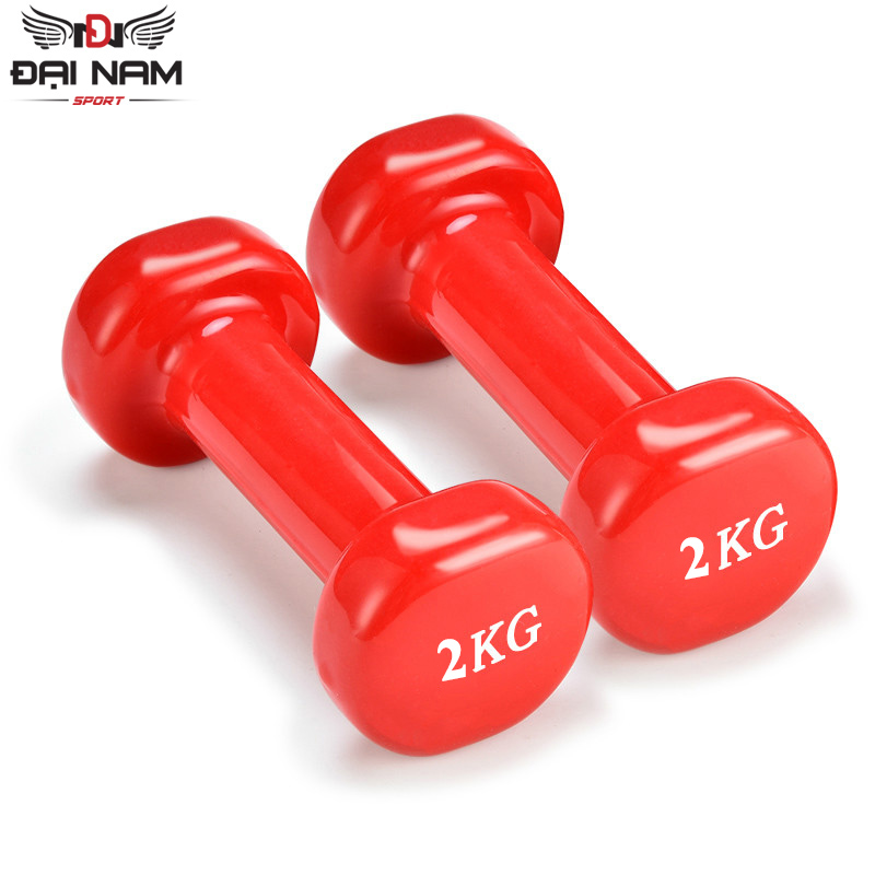 Bộ Tạ Tay 2kg Bọc Cao Su Trơn Lõi Thép Cao Cấp Chính Hãng Đại Nam Sport -Giao Màu Ngẫu Nhiên