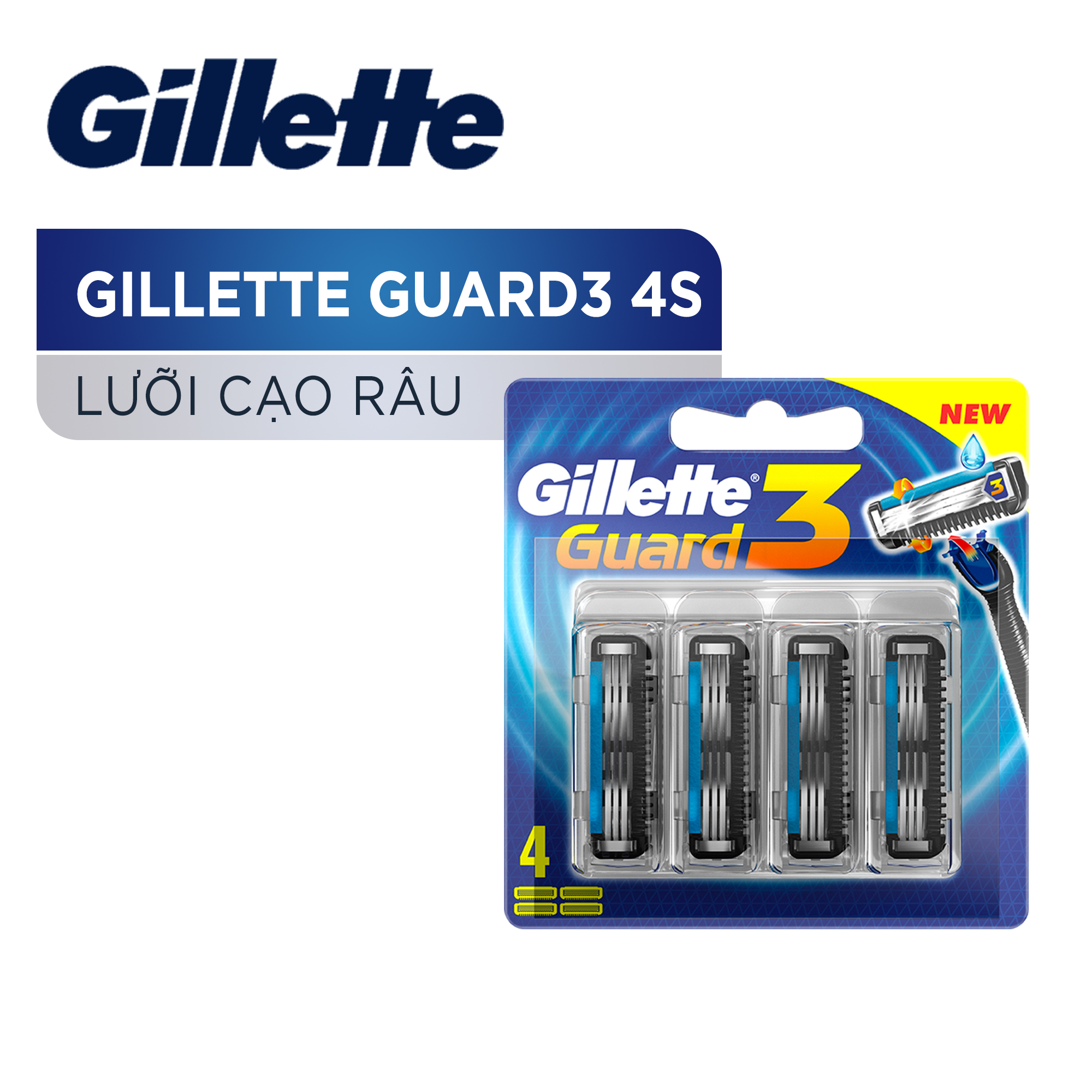 Lưỡi Dao Cạo Râu Gillette Guard3 Bộ 4 Cái