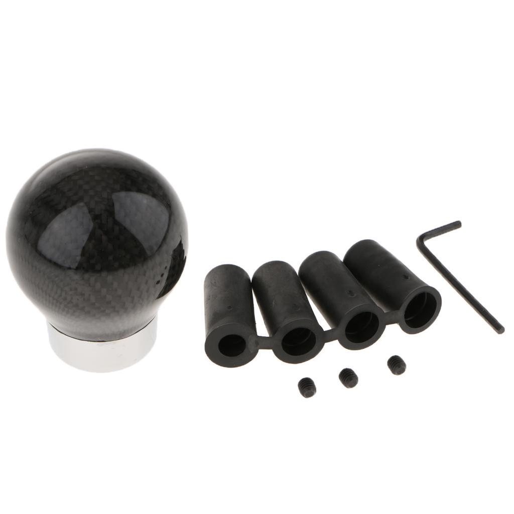 Universal Carbon Fiber Manual Car Gear Stick Metal Knob Handle
