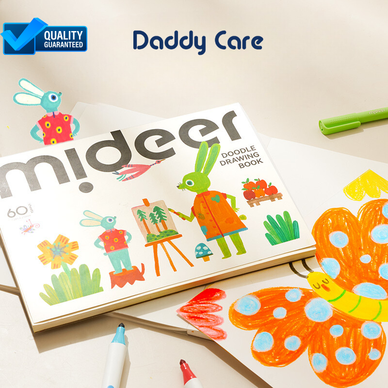 Giấy canson a4, Giấy Vẽ Màu Nước 60 tờ Mideer Doodle Drawing Book giấy dày mịn chất liệu cứng cáp