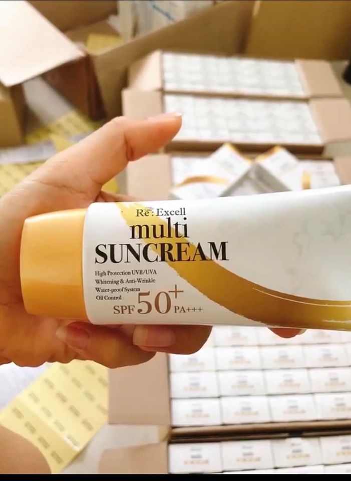 Combo 7 hộp Kem Chống Nắng Re:Excell Multi Sun Cream SPF 50+/ PA+++ sản phẩm nhập khẩu chính ngạch Hàn Quốc