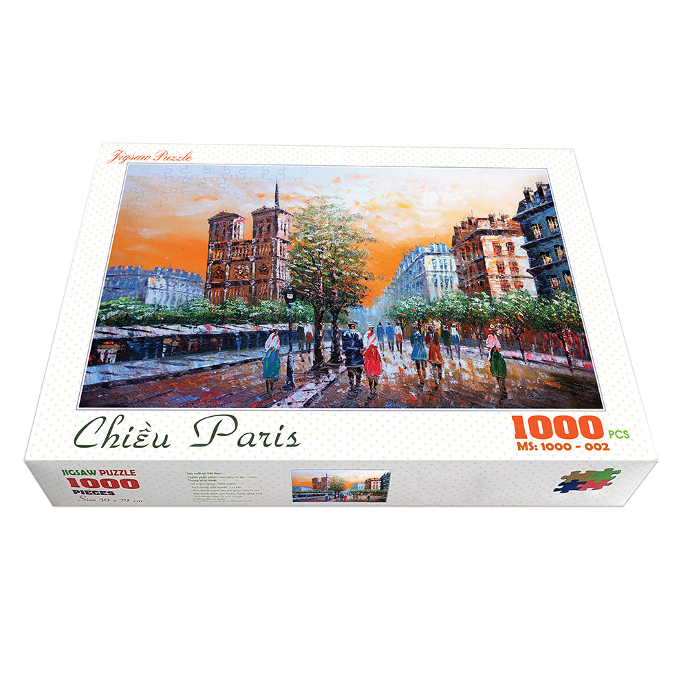 Bộ tranh xếp hình cao cấp 1000 mảnh ghép – Chiều Paris (50x79cm)