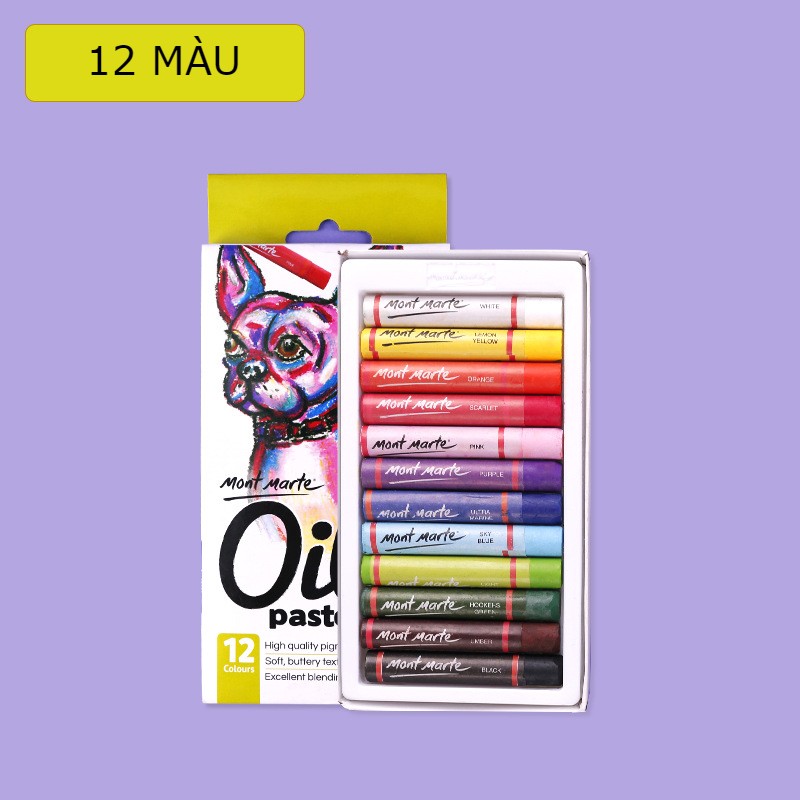 Màu sáp dầu cao cấp MONT MARTE của ÚC bộ 12/24/36/48 màu-Oil Pastels Lalunavn -B81