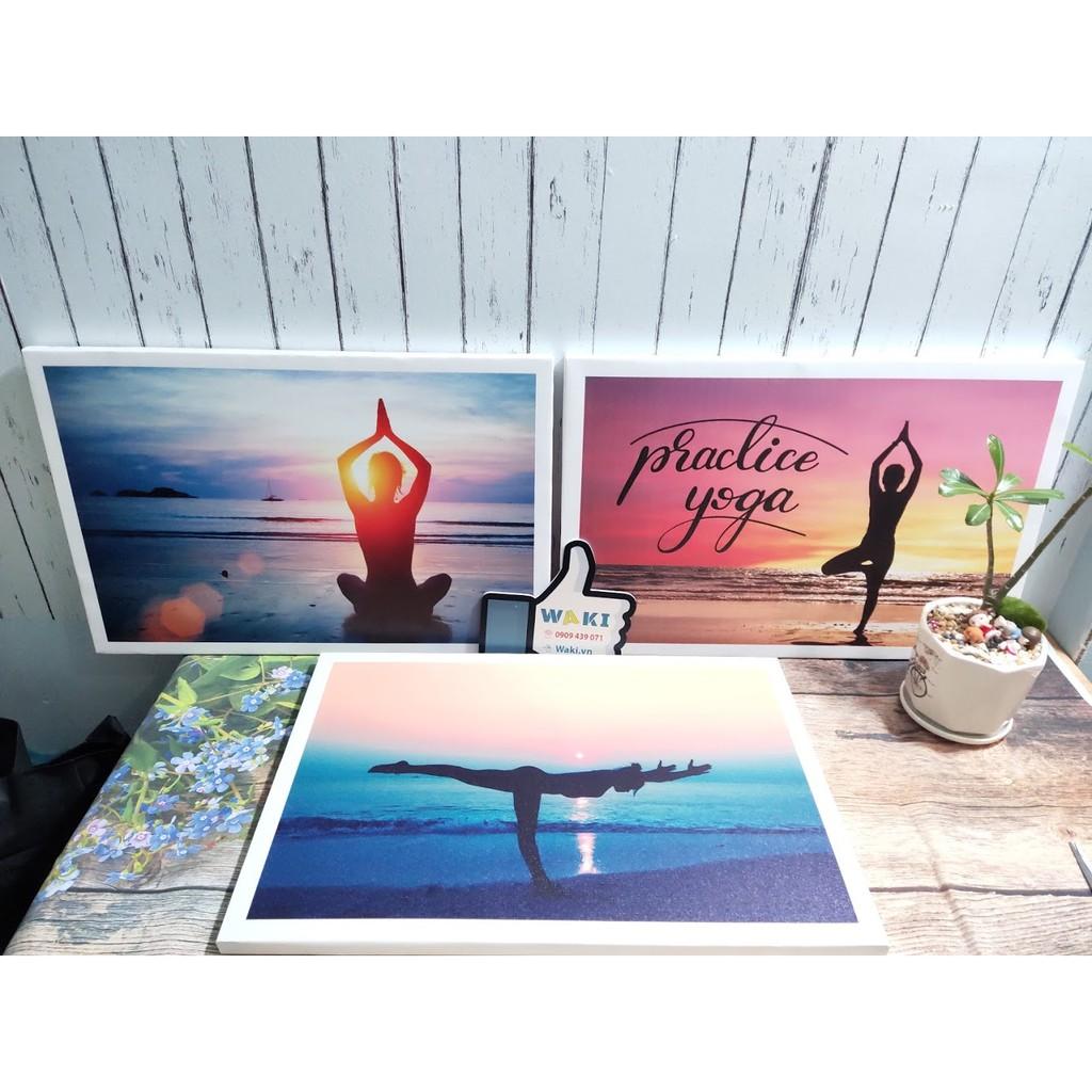 Bộ 2 tranh trang trí phòng tập yoga, nhiều mẫu đẹp, sáng tạo, giá hấp dẫn