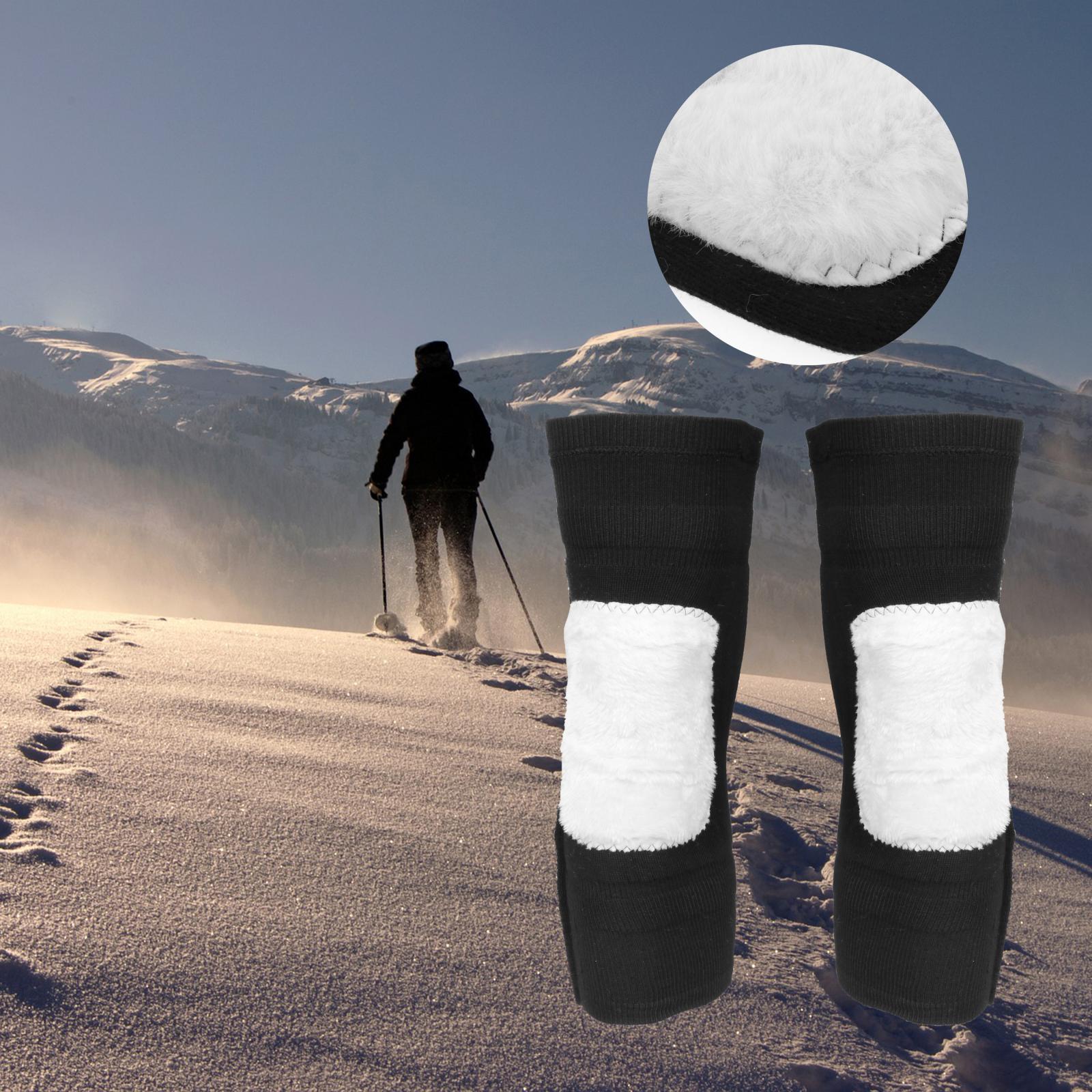 1 Pair Cotton Warm Knee Pads Thicken Lined Knee Warmers Knee Joint Support Pads Protection Gear Leg Compression Sleeves for Men Women Motorcycle Ski