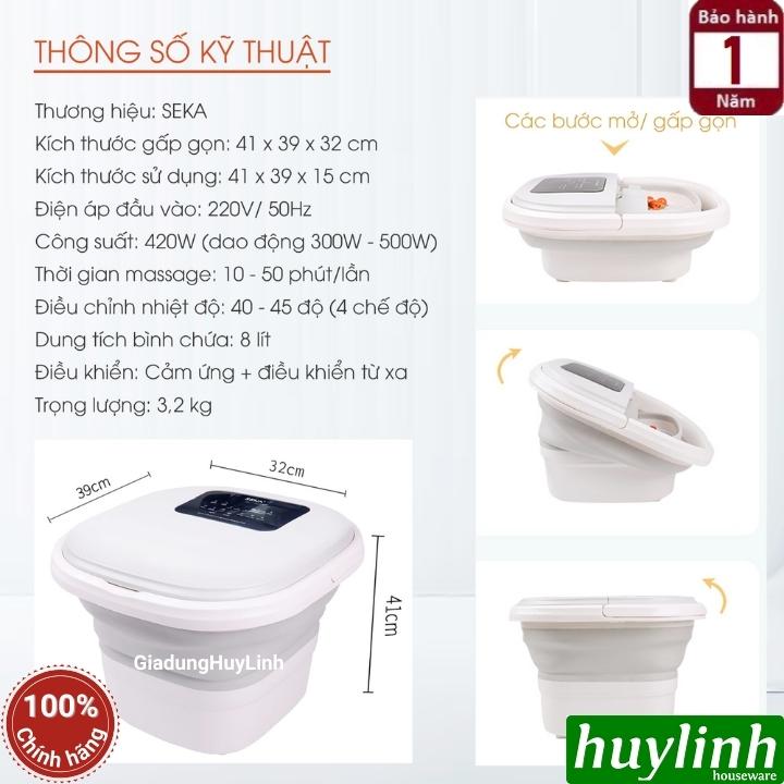 Bồn ngâm massage chân Seka SK195 - 4 mâm xoay + sục khí + điều khiển từ xa - Hàng chính hãng
