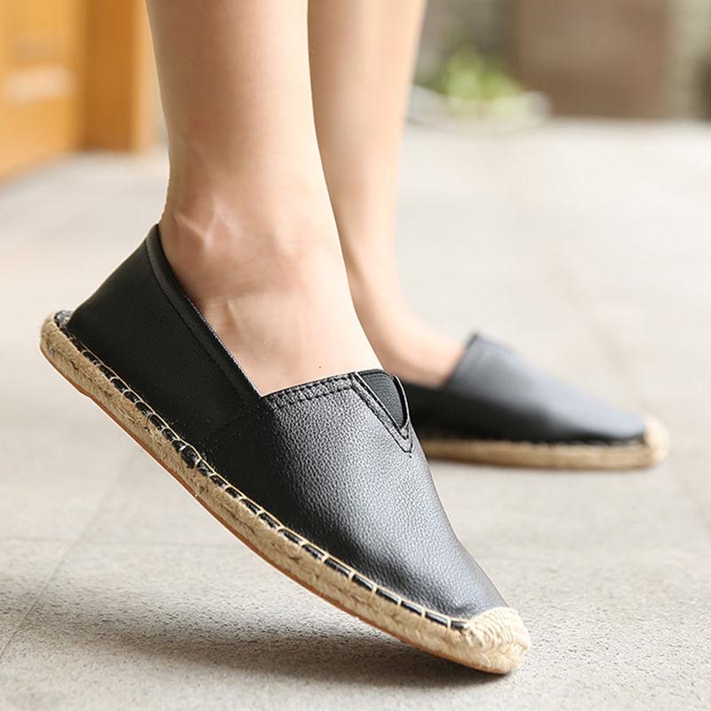 Giày Lười Vải Canvas Lanh Dệt Thoáng Khí Thời Trang Cho Nam Nữ