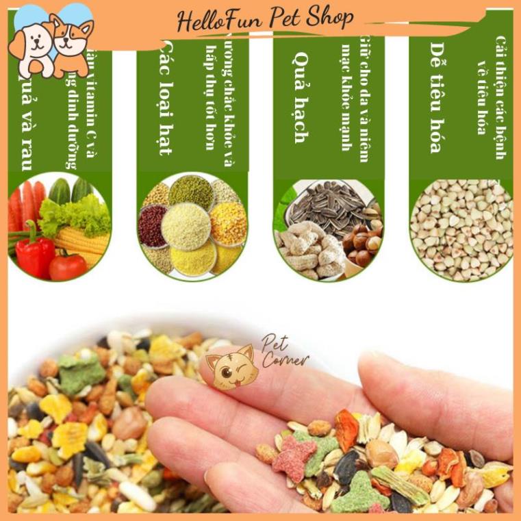 Thức ăn cho hamster cao cấp, hỗn hợp ngũ cốc, rau củ quả và hải sản
