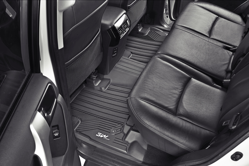 Thảm lót sàn xe ô tô TOYOTA RAV4 2013-2018 Nhãn hiệu Macsim 3W chất liệu nhựa TPE đúc khuôn cao cấp - màu đen