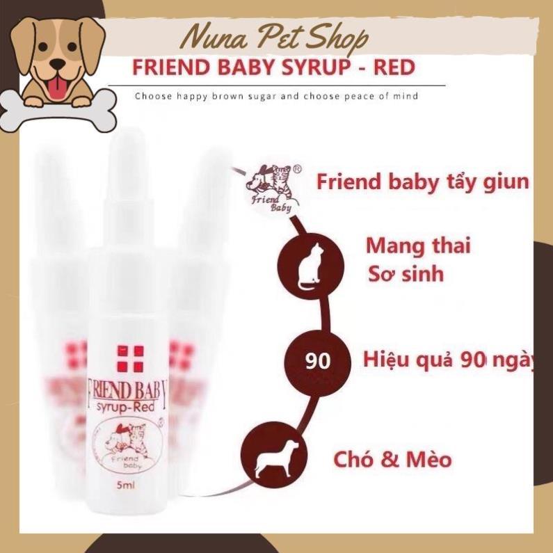 Siro uống chống giun sán cho chó mèo Friend Baby 5ml
