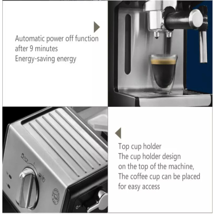 Máy pha cà phê tự động chuyện dụng cho các quán cà phê thương hiệu cao cấp Delonghi ECP36.31 Công suất 1100 (W) dung tích 1,1 lít - Hàng nhập khẩu