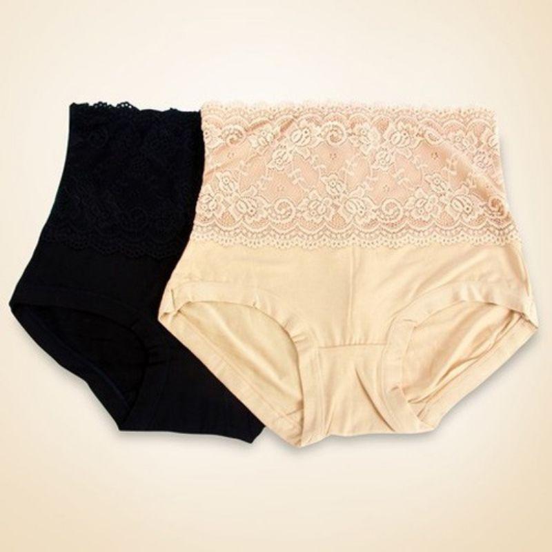 Quần lót gen bụng cotton phốt ren #2015