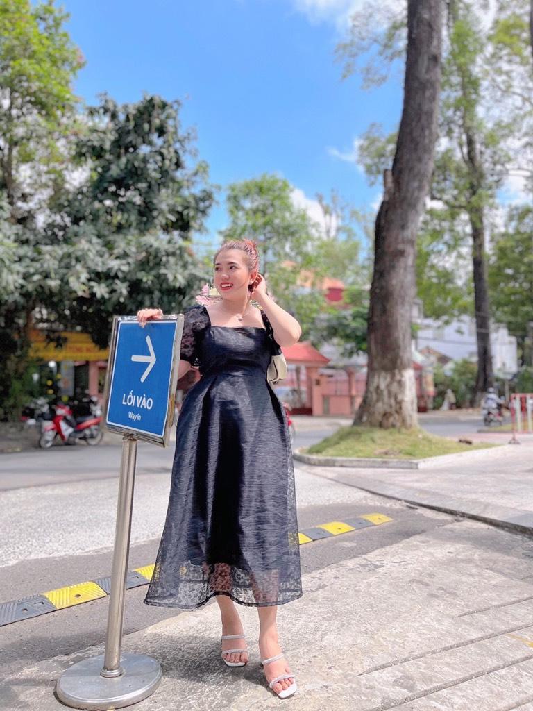 ĐẦM MIDI VOL HOA KHOÉT LƯNG BIGSIZE  14199