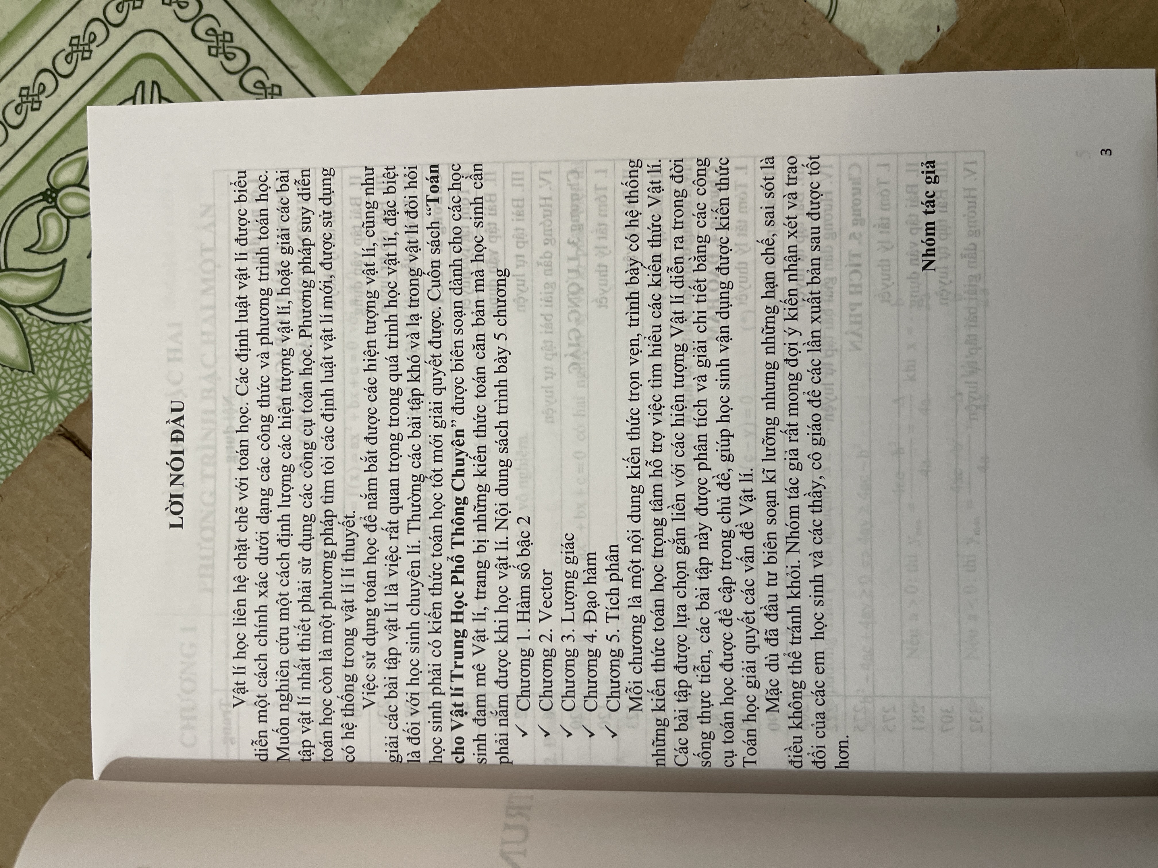 Sách toán cho vật lí chuyên trung học phổ thông