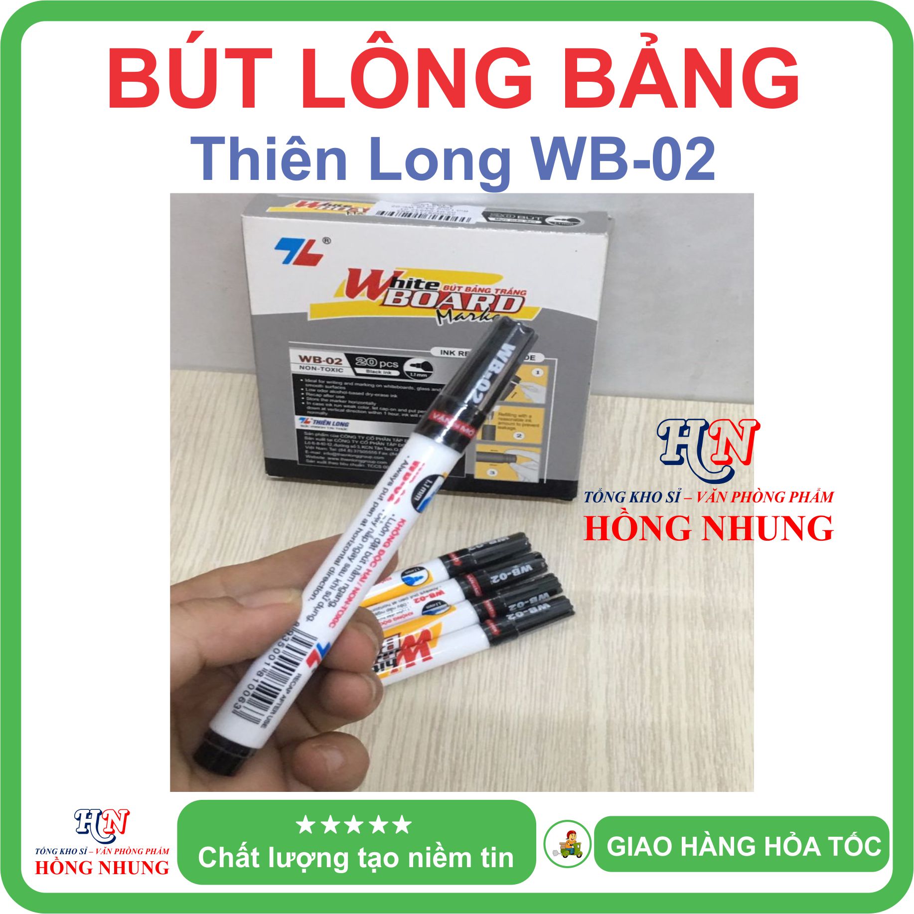 [SALE] Bút Lông Bảng Trắng WB-02, Mực êm đều, dễ lau chùi