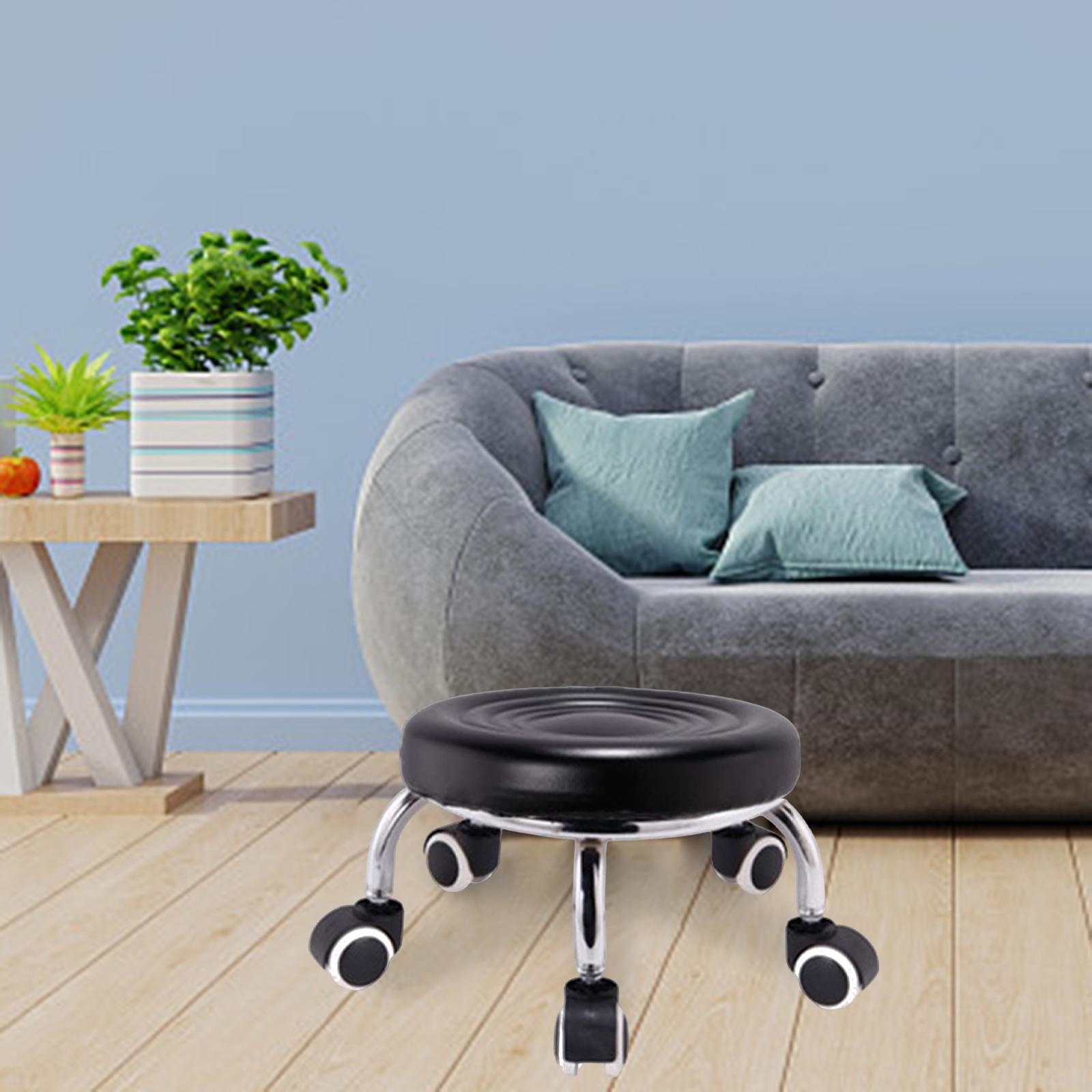 Small Rolling Salon Stool Rotatable Furniture Gift Movable for Salon Garage