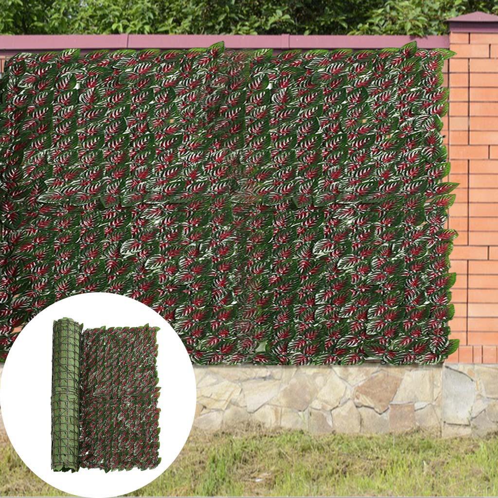 Patio 19.69''x118.11'' inches Faux Leaf Privacy Fence Screen Artificial Leaf Vine Climbing Gardening Outdoor Backyard Decoration Fence Cover