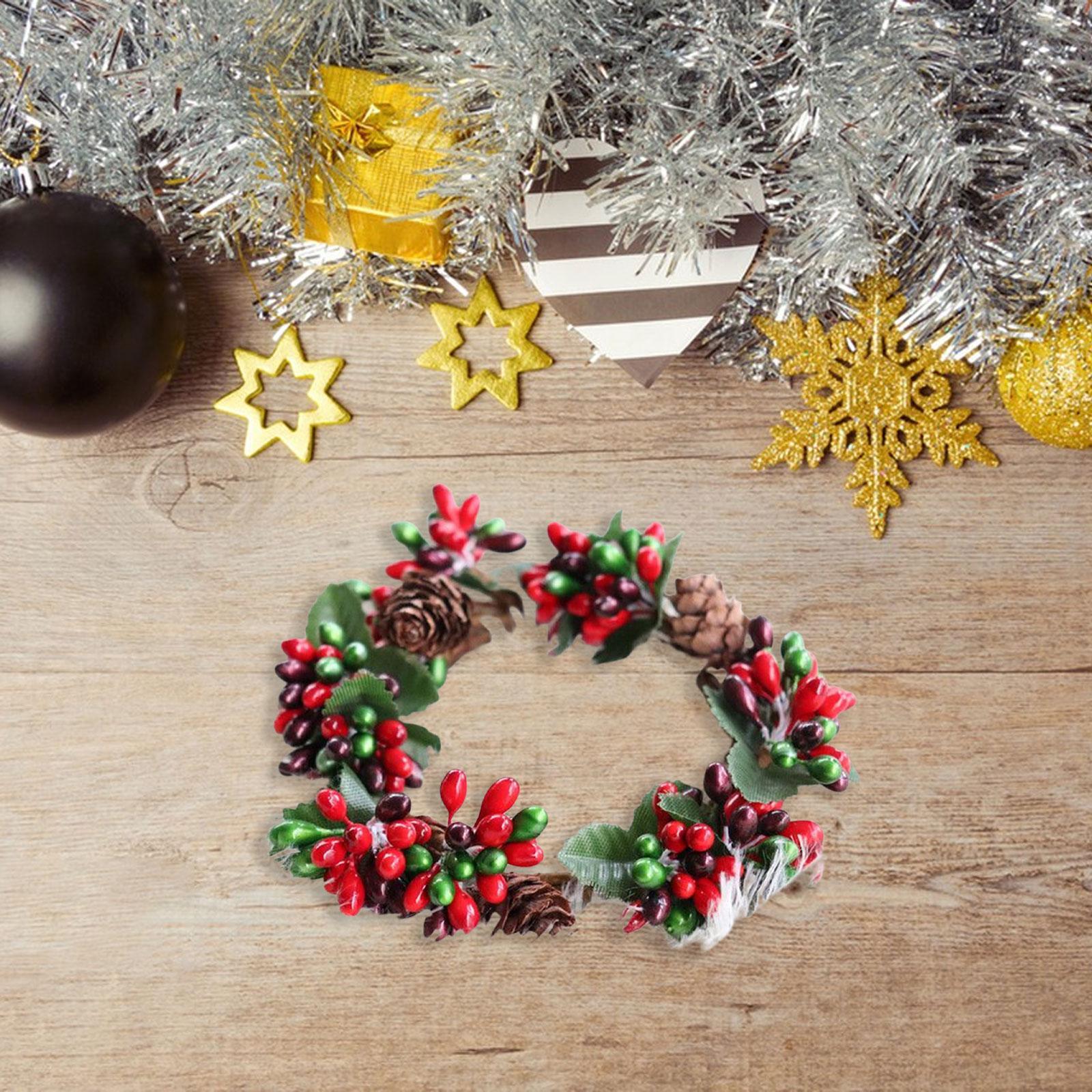 Artificial Christmas Candle Garland for Wedding Dining Table Decoration