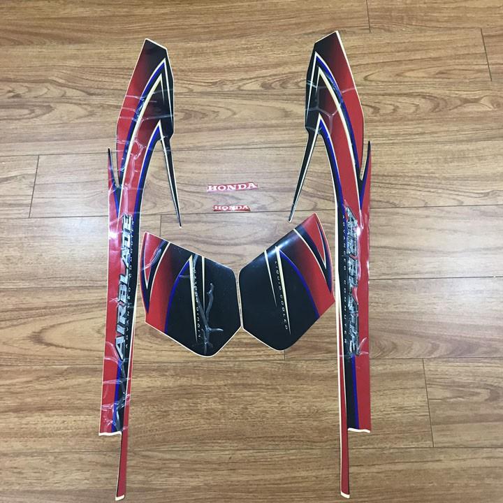 Bộ tem dán dành cho xe Airblade đời 2008 - 2009 màu ĐỎ - A804