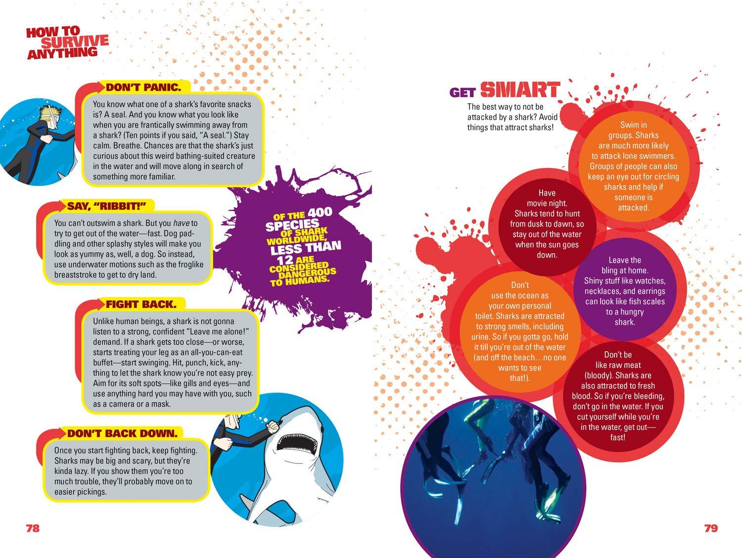 Sách ngoại văn: How to Survive Anything: Shark Attack, Lightning, Embarrassing Parents, Pop Quizzes, and Other Perilous Situations (National Geographic Kids)