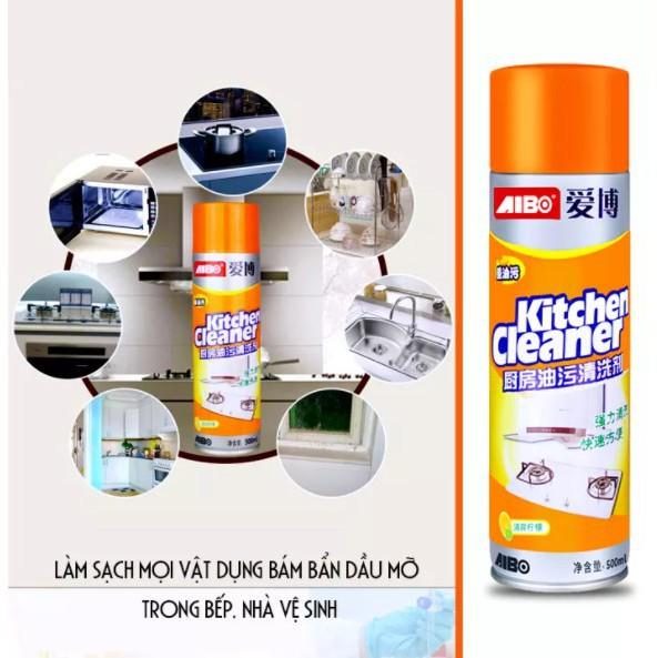 Chai Xịt KITCHEN OILY FOAM CLEANER Tẩy Rửa Nhà Bếp-Nhà Tắm Đa Năng Bảo Vệ Da Tay