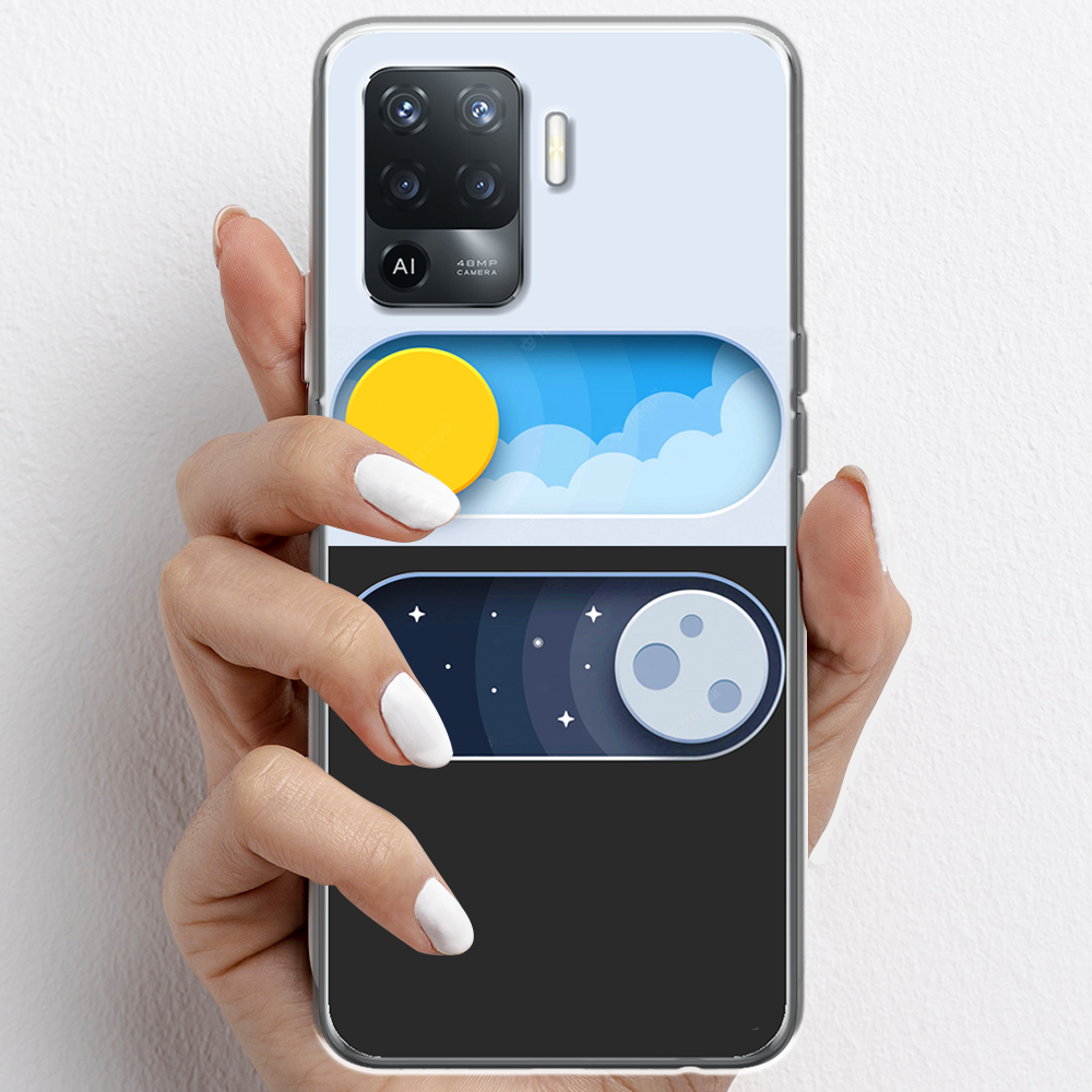 Ốp lưng cho Oppo A54, Oppo A94 nhựa TPU mẫu Ngày đêm