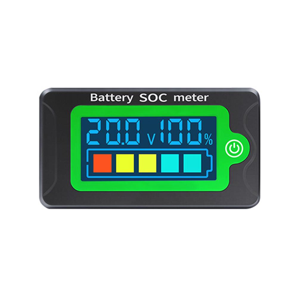 Waterproof Battery SOC Power Meter Capacity Indicator 8-100V Direct Current Voltmeter 12.0V 24V 36V 48V 60V 72V Lithium Iron Phosphate Battery Ternary Lithium Polymer Battery Tester