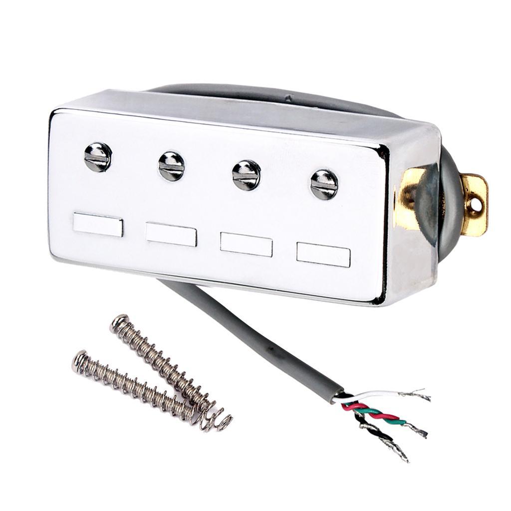 4 String Noiseless Pickup White for Bass Guitar Replacement