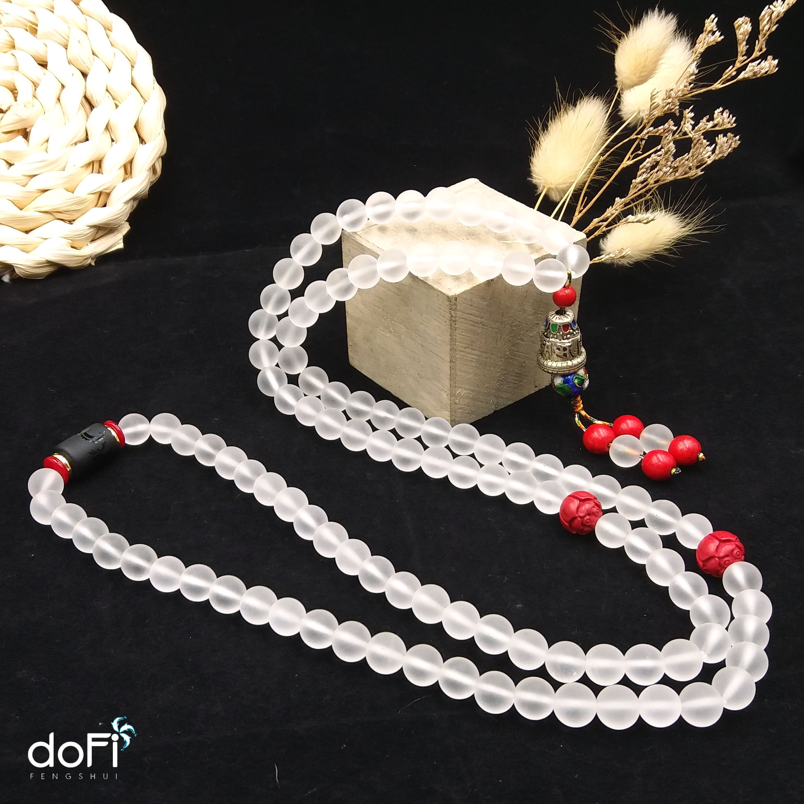 TRÀNG HẠT THẠCH ANH TRẮNG MỜ PHỐI LU THỐNG ĐEN MỜ