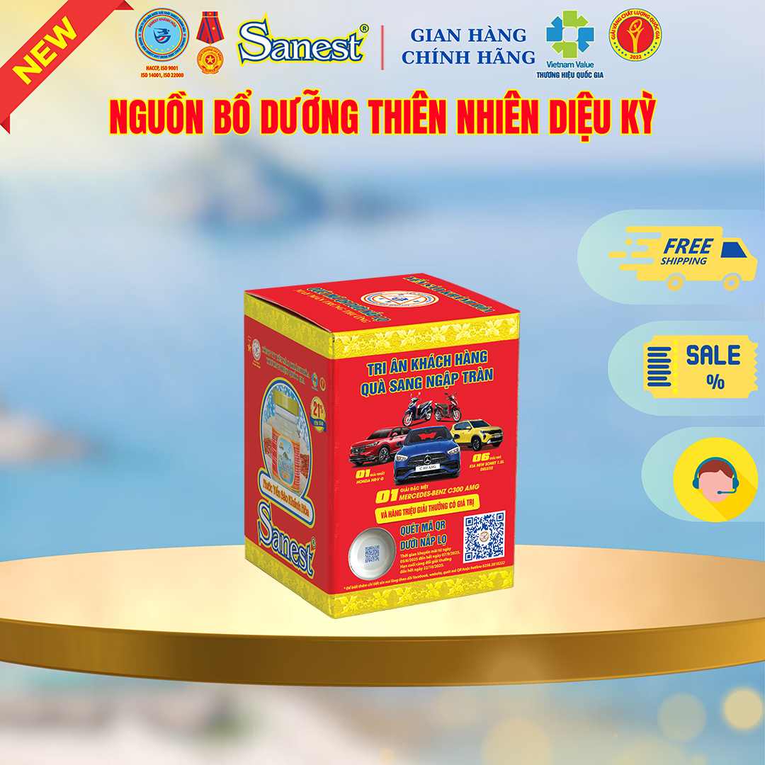 NEW [ Combo 20 lọ] Nước Yến sào Khánh Hòa Sanest 21% - Có đường