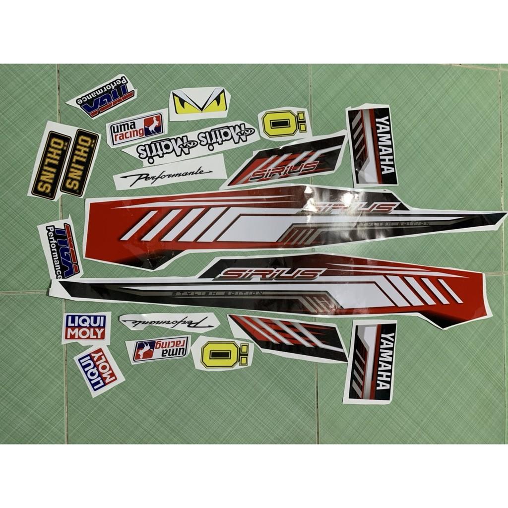 Tem sirius 110 đỏ đen